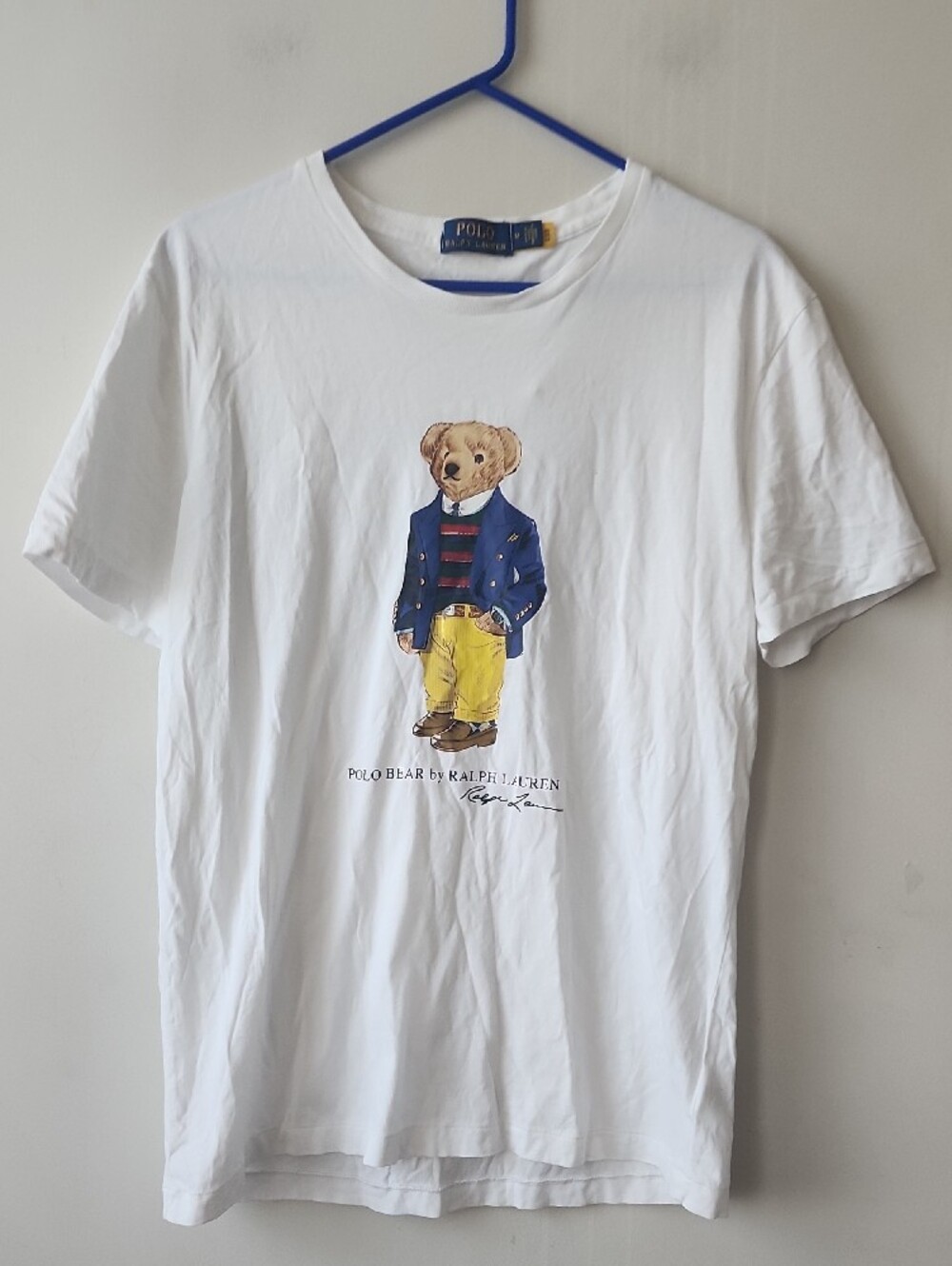 Polo by Ralph Lauren White Bear Graphic Tee with Blue Jacket. New Without Tag - Picture 9 of 9
